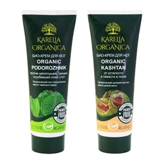 Набор Био-кремов для ног Karelia Organica Organic Kashtan Podorozhnik по 75 мл