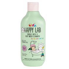 Пена Гель Шампунь 3 в 1 Happy Lab kids вишневая жвачка 300 мл