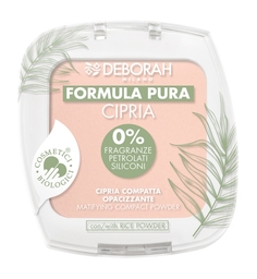 Пудра для лица Deborah milano матирующая formula pura matifying compact powder, тон 01