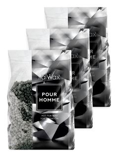 Комплект Воск горячий пленочный ITALWAX POUR HOMME мужской ганулы 1 кг х 3 шт.