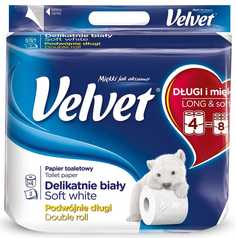 Туалетная бумага Velvet 3 слоя 4 шт