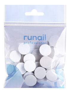 Спонж-файл для педикюрного диска RuNail Professional размер L, 320 грит, серый, 25 шт.