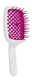 Расческа для влажных и запутанных волос Janeke Curvy M Hair Brush White Magenta