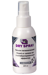 Лосьон спрей STIL DRY SPRAY от запаха ног с антибактериальным эффектом 100 мл