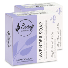 Мыло Beany твердое натуральное турецкое Lavender Extract Soap с экстр лаванды 2шт х 120