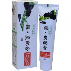 Tokiko japan charcoal dental зубная паста с серебром и бамбуковым углём, 150 гр Hanil