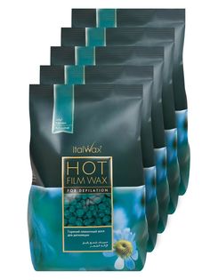 Комплект Воск горячий пленочный ITALWAX Азулен ганулы 1 кг х 5 шт.