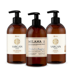 Набор подарочный GRASS Sargan шампунь, гель, мыло жидкое Milana Patchouli&Grapefruit