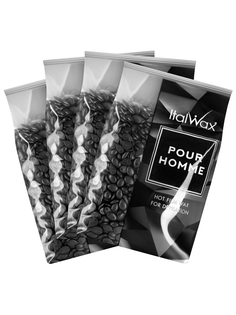 Набор, ITALWAX, Воск горячий пленочный POUR HOMME мужской гранулы 1 кг, 4 шт