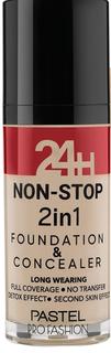 Тональная основа PASTEL 24H Non-Stop 2in1 Foundation & Concealer, 601 Cool