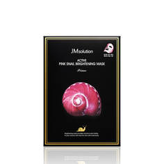Маска для лица JMsolution Active Pink Snail Brightening Mask ткан. с муцином улитки, 30 мл
