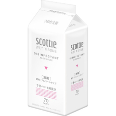 Салфетки-полотенца влажные для рук Scottie Wet Tissue 70 листов 250 мл Nepia