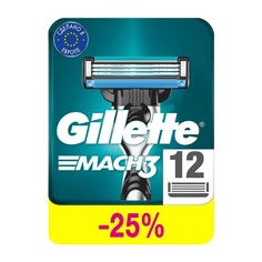 Сменные кассеты Gillette Mach 3, 12 шт