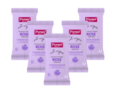 Салфетки влажные Premial la fleur очищающие ароматерапия роза 15шт 5 упаковок