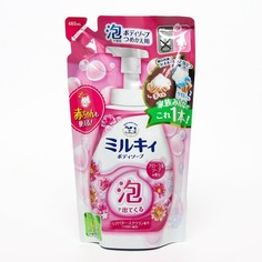 Увлажняющее жидкое мыло-пенка Milky Body Soap, для тела с цветочным ароматом, 480 мл Cow