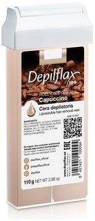 Воск Depilflax100 теплый жирорастворимый для депиляции в картридже капучино 110 г