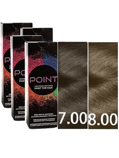 Крем-краска для волос POINT спайка тон 7.00 2шт*100мл + тон 8.00 2*100мл