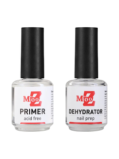 Набор для маникюра MOOZ праймер для ногтей бескислотный 16 мл и дегидратор 16 мл