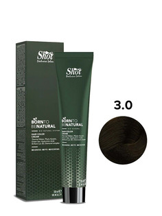Крем-краска для волос темно-каштановый Sh BTB Natural 3.0 100 мл Shot