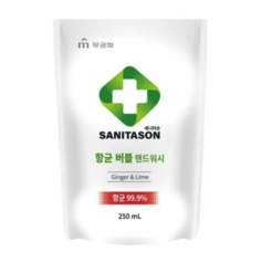 Мыло-пенка для рук MUKUNGHWA Sanitason с антибактериальным эффектом, имбирь и лайм, 250 мл