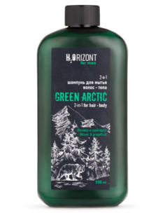 Шампунь H2Orizont Green Arctic 2 в 1 для мытья волос и тела 500 мл
