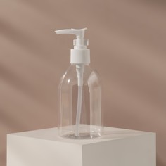 Бутылочка для хранения, с дозатором, 270 мл, цвет белый/прозрачный No Brand