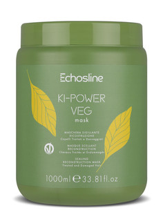 Маска Echos Line Ki-Power Veg для окрашенных волос восстанавливающая 1000 мл