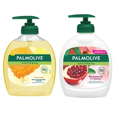 Набор Жидкого мыла для рук Palmolive Мед и Увлажняющее молочко + с Витамином B и Гранатом