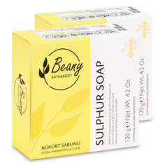 Мыло Beany твердое натуральное турецкое Sulphur Soap серное 2шт. х 120г