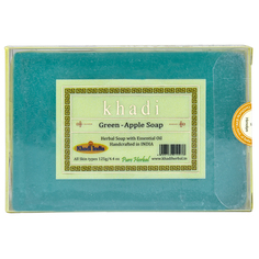 Мыло KHADI Зеленое Яблоко Bath Soap Green Apple травяной 125 г