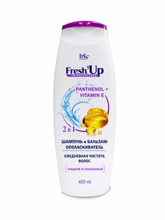 Шампунь и бальзам-ополаскиватель Iris Cosmetic 2 в1 ежедневная чистота волос, 400мл х 2шт.