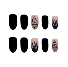 Накладные ногти BEAUTY 911 с клеем длинные гелевые, набор 24 шт.