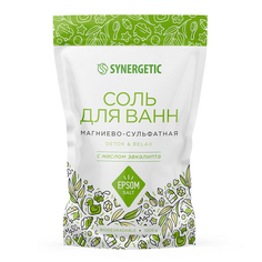 Соль для ванны Synergetic Detox & Relax с маслом эвкалипта 1 кг
