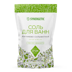 Соль для ванны Synergetic Detox & Relax с маслом эвкалипта 1 кг