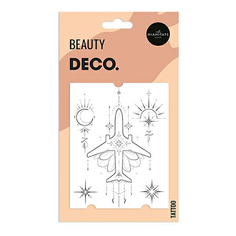 Татуировка переводная для тела DECO. Alina Tattoo by Miami tattoos Plane