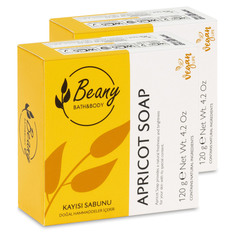 Мыло Beany твердое натуральное турецкое Apricot Soap абрикосовое 2шт. х 120г