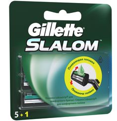 Сменные кассеты Gillette Slalom Plus (5 + 1) 6 шт.