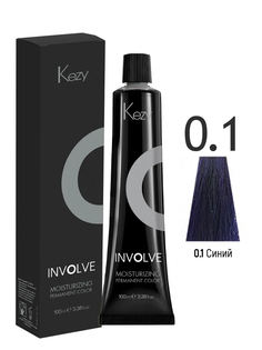 0.1 Крем-краска стойкая увлажняющая для волос, синий / INVOLVE 100 мл Kezy