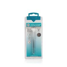 Пинцет для бровей Zinger скошенный плоский ручная заточка B 164 SH