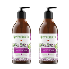 Мыло для рук и тела Synergetic Цветущий инжир и лотос 380 мл 2 шт