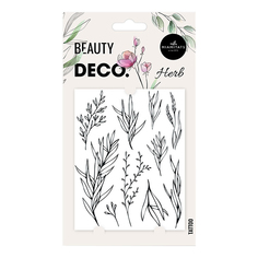 Татуировка переводная для тела Deco Floral by Miami tattoos Herb Deco.