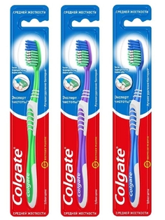 Зубная щетка Colgate Эксперт чистоты средней жесткости в ассортименте
