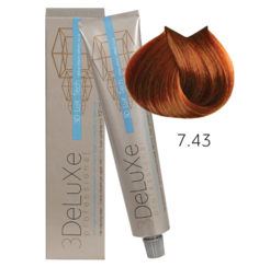 Крем-краска для волос 3DELUXE PROFESSIONAL 743 блондин золотисто-медный, 100мл