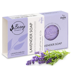 Мыло Beany твердое натуральное турецкое Lavender Extract Soap с экстрактом лаванды
