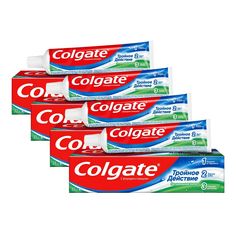 Комплект Зубная паста Colgate Тройное Действие Натуральная мята 50 мл х 4 шт.