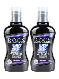 Комплект Ополаскиватель отбеливающий R.O.C.S. Black Edition 250 мл х 2 шт.