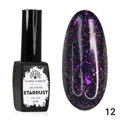 Светоотражающий блестящий гель-лак 12 с фольгой Global Fashion Stardust 8 мл