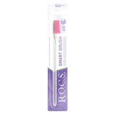 Зубная щетка R.O.C.S. Модельная прозрачная-розовая, soft