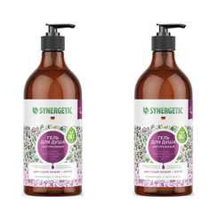 Гель для душа Synergetic Цветущий инжир и лотос 380 мл 2 шт