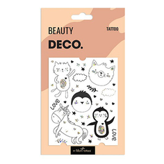 Татуировка переводная для тела DECO. Cartoon by Miami tattoos Penguin dance